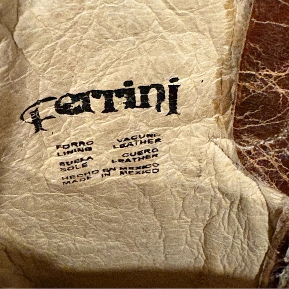 Ferrini Women’s Leather Faux Snakeskin Cowboy Boots Size 7 - Picture 12 of 14